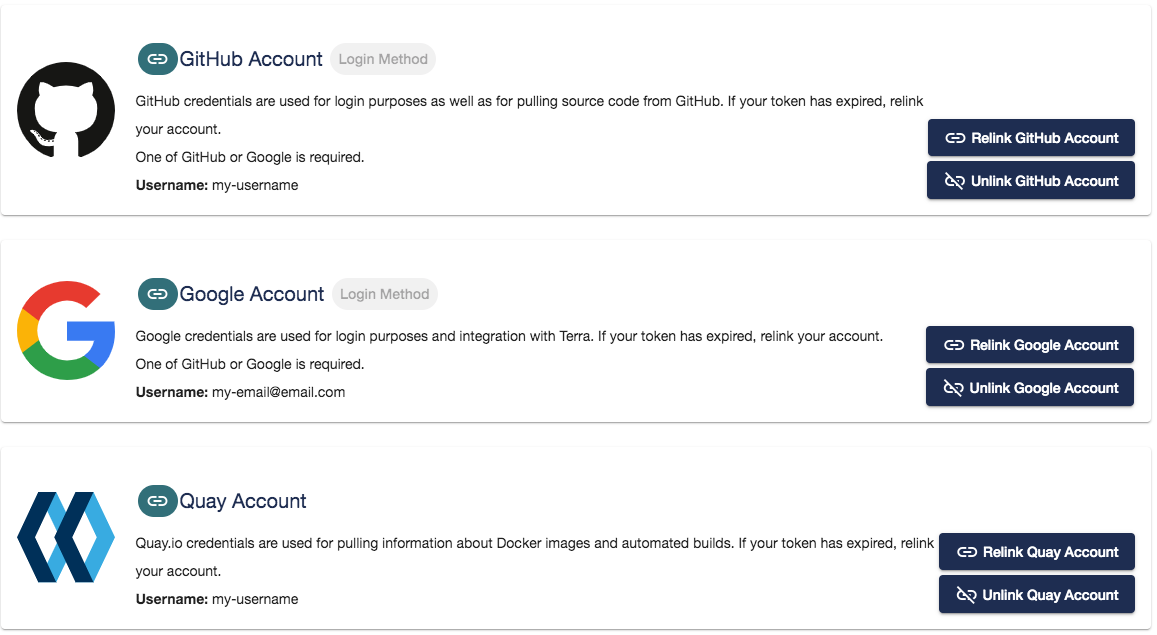 Link accounts completed