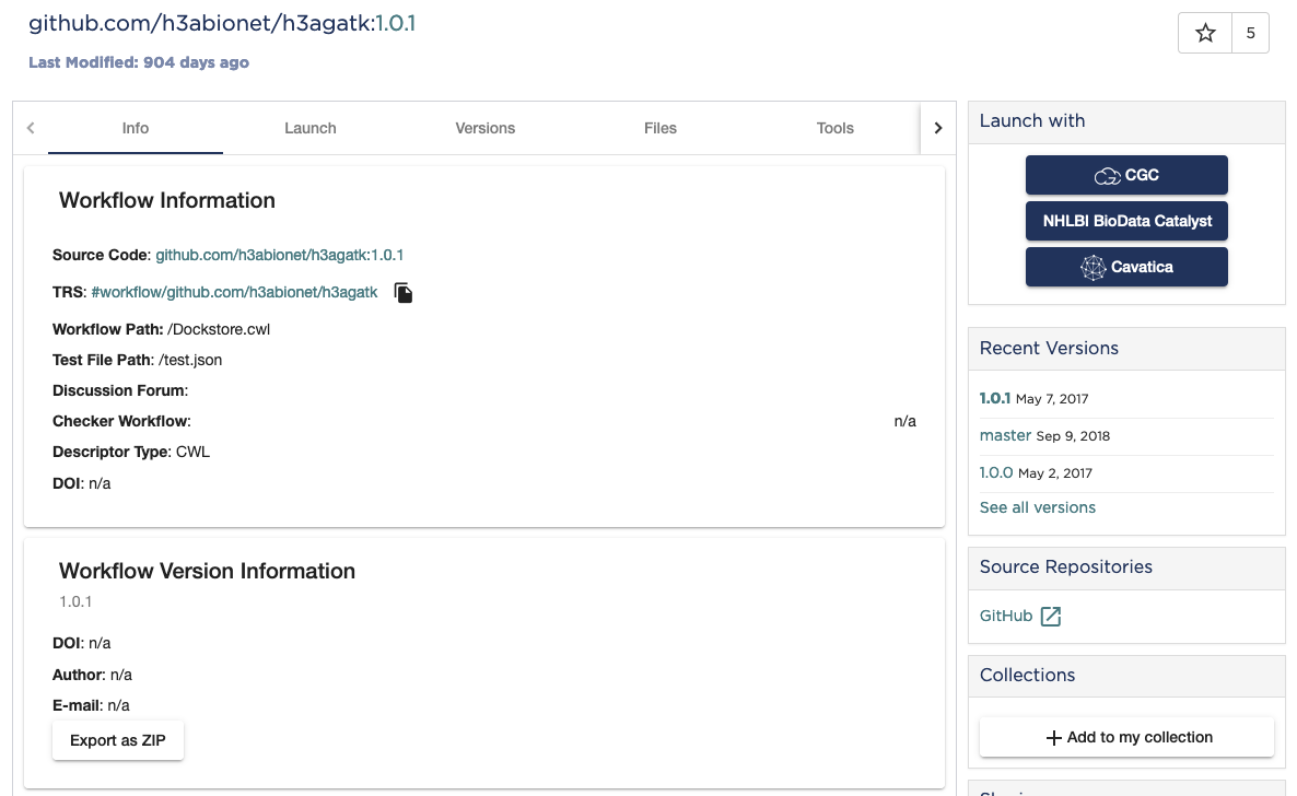 CWL workflow